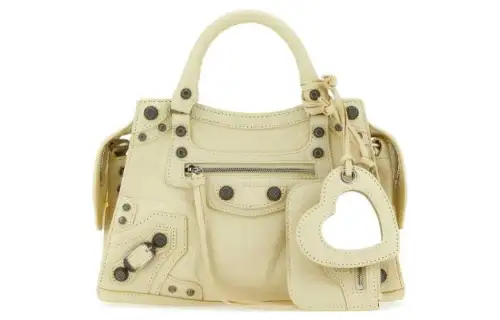 Balenciaga Neo Cagole Lambskin Handbag, Shoulder Bag, Crossbody Bag Extra Small Women's Yellow