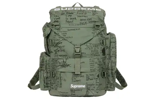 Supreme Nylon Cotton Backpack Unisex Green