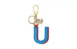 GUCCI Canvas With Leather Keychain Bag Accessory Unisex Blue/Red