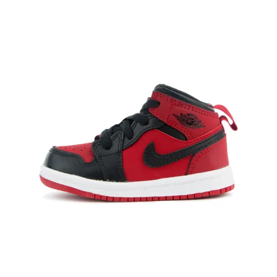 Air Jordan 1 Toddler Shoes TD High-top Black/Red