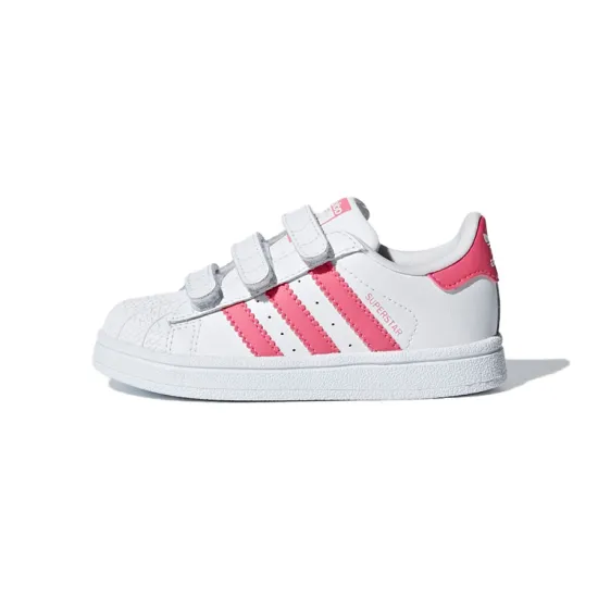 adidas originals Superstar Toddler Shoes TD Low-top Pink/white