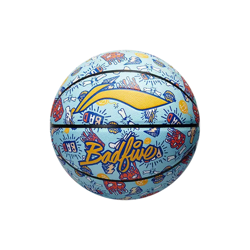 Li Ning Badfive Rubber Basketball Graffiti Blue Size 7 Training Unisex