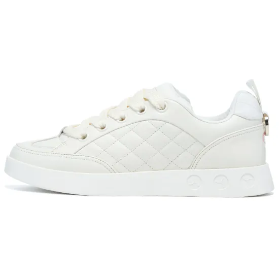 LI-NING 1990 Wind Chimes Skateboard Shoes Men Low-Top Ecru
