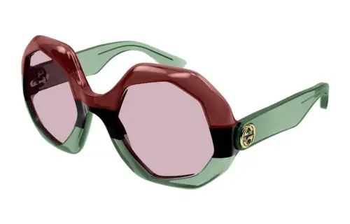 GUCCI Irregular Shape Sunglasses Women's