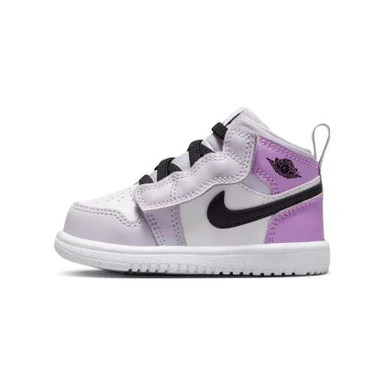 Air Jordan 1 Toddler Shoes TD Mid-top White/purple