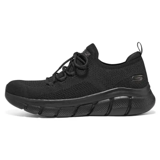 Skechers BOBS B FLEX Cushioning Wear-Resistant Low-Top Casual Shoes Men's Pure Black