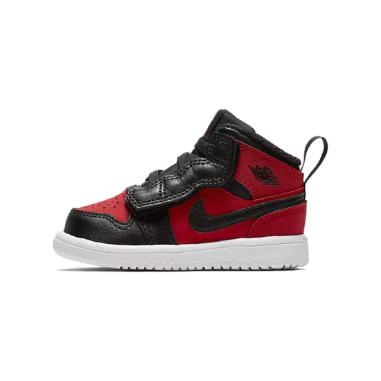 Air Jordan 1 Toddler Shoes TD Mid-top Black/Red