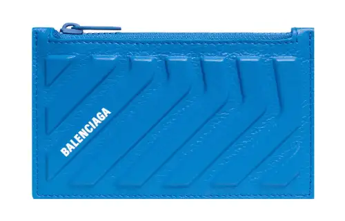Balenciaga Calfskin Card Holder Card Holder Men's Blue