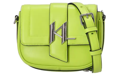KARL LAGERFELD / Karl Lagerfeld Jeans Cow Leather Crossbody Bag, Shoulder Bag Women's Green