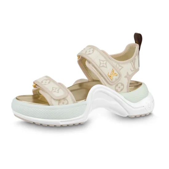 LOUIS VUITTON Archlight 1.0 Beach Sandals Women's Light Brown