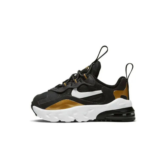 Nike Air Max 270 Toddler Shoes TD Low-top Coal Black/black/metallic Gold/white