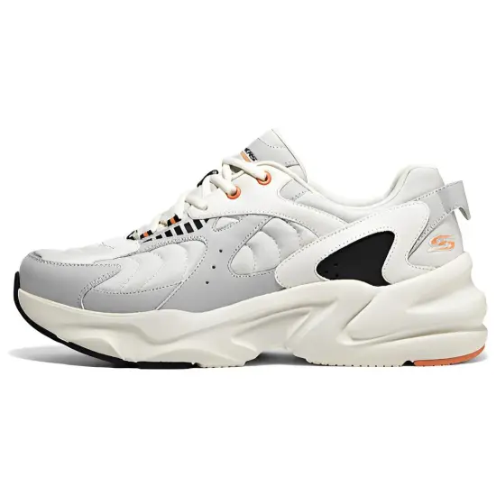 Skechers BOBS BAMINA 2 Casual Shoes Men Low-Top White Gray/Orange