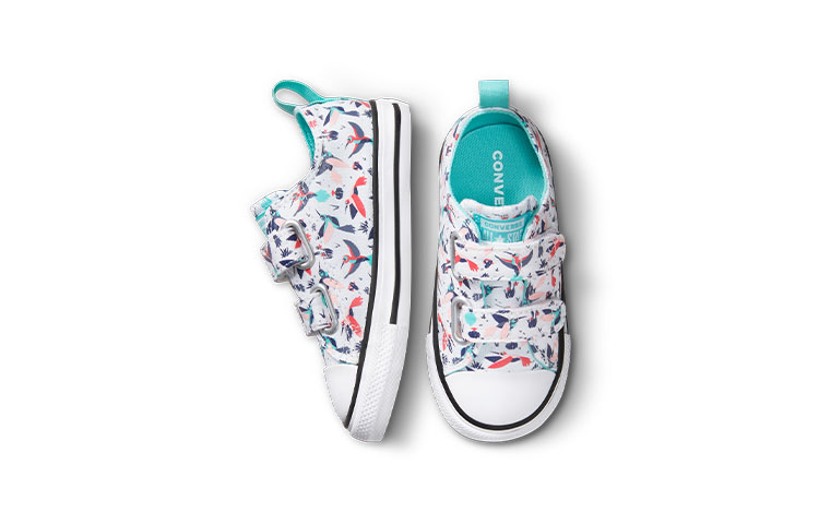 Детские кеды Converse All Star (бело-синий) — Белый / синий — фото 6