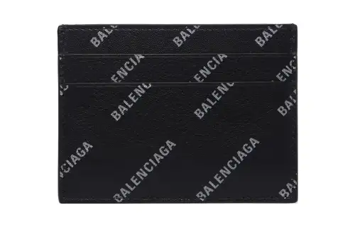 Balenciaga Cow Leather Card Holder Card Holder Men's Black/White