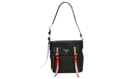 PRADA Nylon Material Shoulder Bag, Crossbody Bag Women's Black