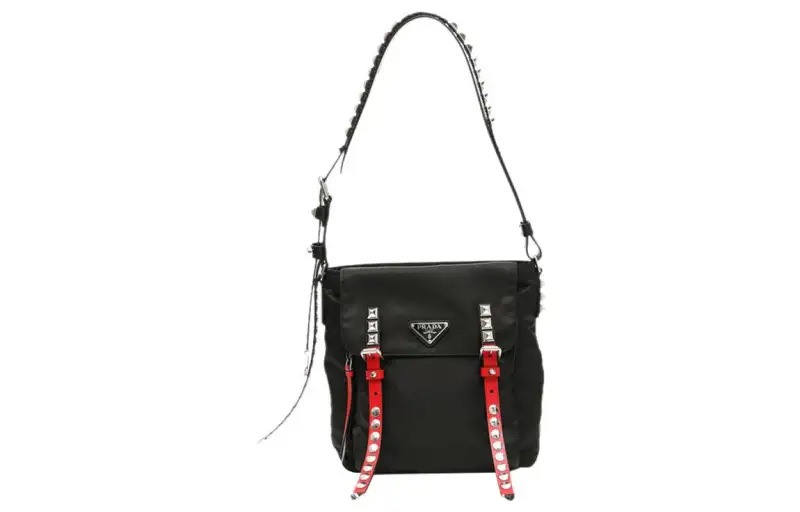 PRADA Nylon Material Shoulder Bag, Crossbody Bag Women's Black