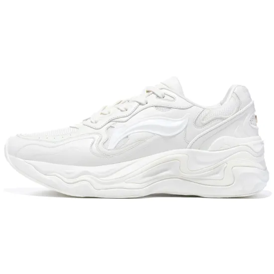 LI-NING 1990 Lava Casual Shoes Women's Low-Top Cream White