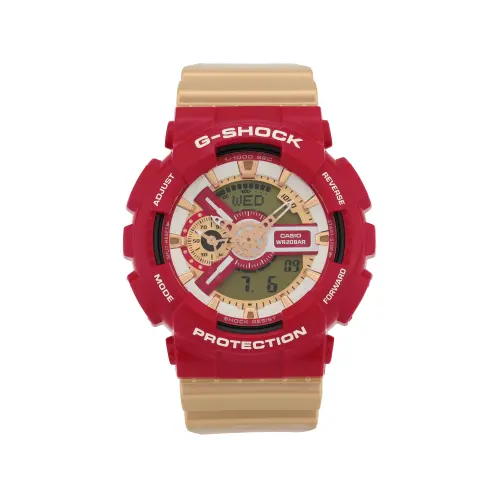 CASIO Men Liquid Crystal/Analog Dual Display Series Red Watch GA-110CS-4A