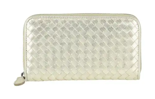 Bottega Veneta Leather Wallet Regular Women's Gold