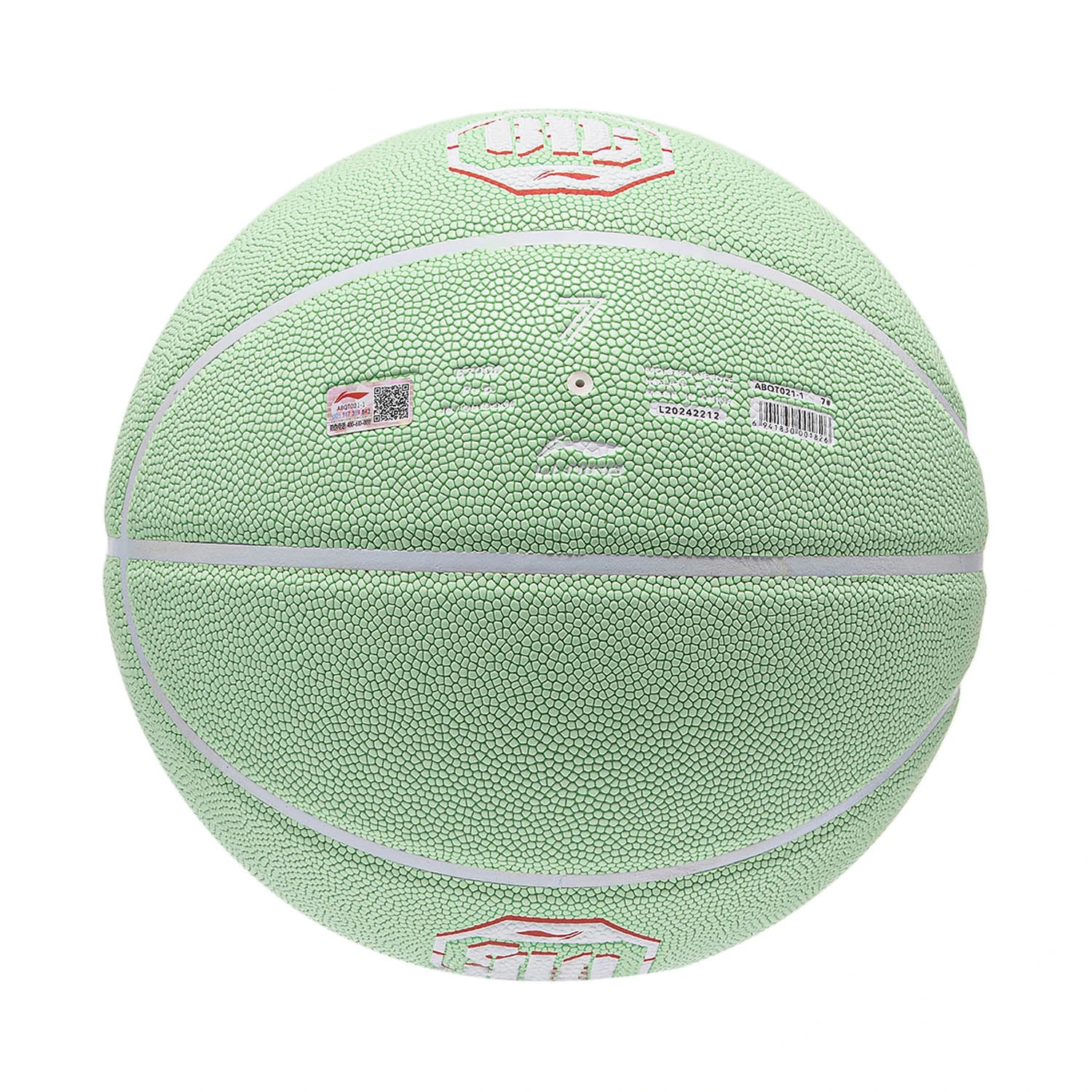 Li Ning Professional Competition Collection Pu Basketball Light Green Size 7 Training Unisex