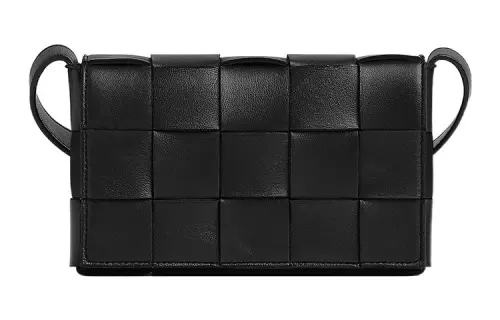 Bottega Veneta CASSETTE Lambskin Tofu Bag Camera Bag, Shoulder Bag, Crossbody Bag Small Women's Black