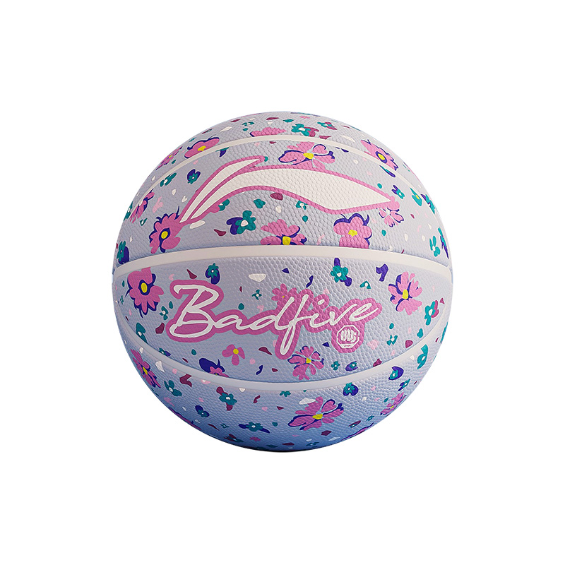 Li Ning Rubber Basketball Pink Purple Size 7 Training Unisex