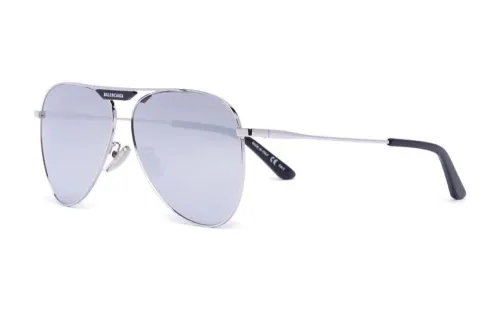 Balenciaga oval-frame mirrored-lens sunglasses