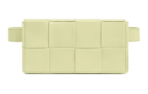 Bottega Veneta Cassette Belt Cow Leather Box Bag, Camera Bag, Crossbody Bag, Fanny Pack Mini Men's Lemon
