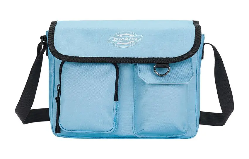 Dickies Polyester Messenger Bag, Shoulder Bag, Crossbody Bag Regular Unisex Sky Blue