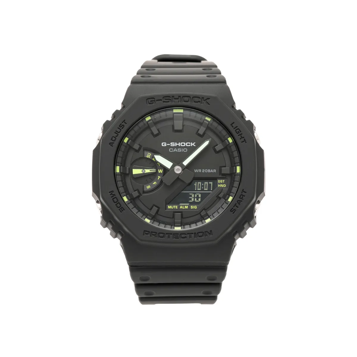 CASIO Men Liquid Crystal/Analog Dual Display Series Black Watch GA-2100-1A3PR