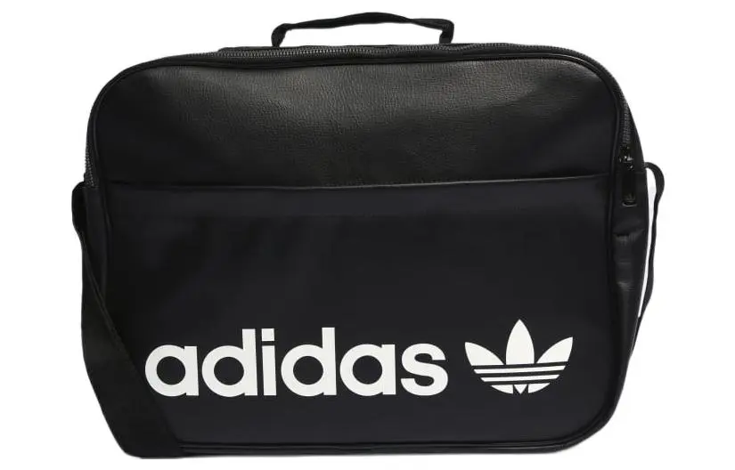 Adidas Originals Leather Shoulder Bag, Crossbody Bag Handbags Regular Unisex Black