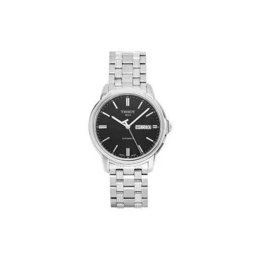 TISSOT Hengyi Collection Mechanical Movement Men's Watches Watch 39mm*39.7mm Black Dial Stainless Steel Case