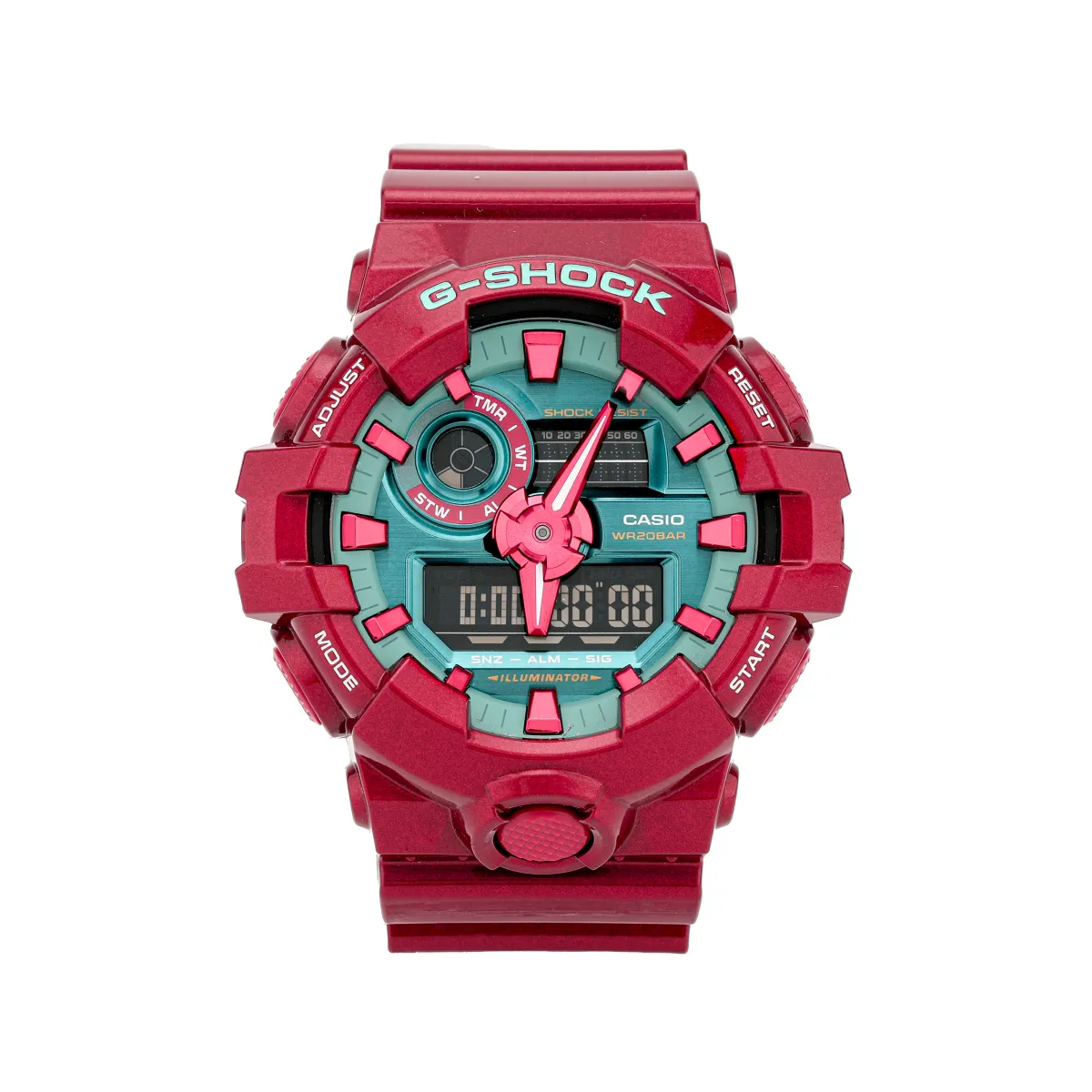 CASIO Women's Liquid Crystal/Analog Dual Display Series Green Watch GA-700DBR-4A
