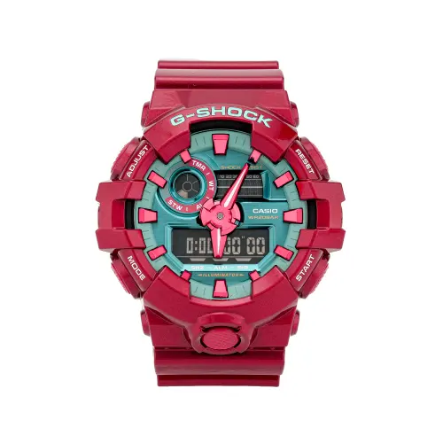 CASIO Women's Liquid Crystal/Analog Dual Display Series Green Watch GA-700DBR-4A