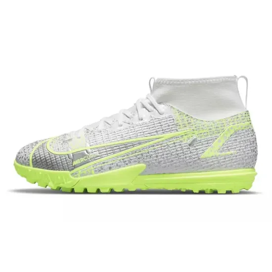 Nike Mercurial Superfly 8 Academy TF Metallic Silver Volt GS