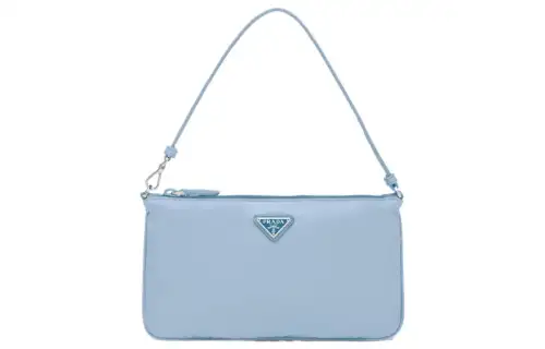 PRADA Re Nylon Fabric Handbag, Shoulder Bag Women's Blue