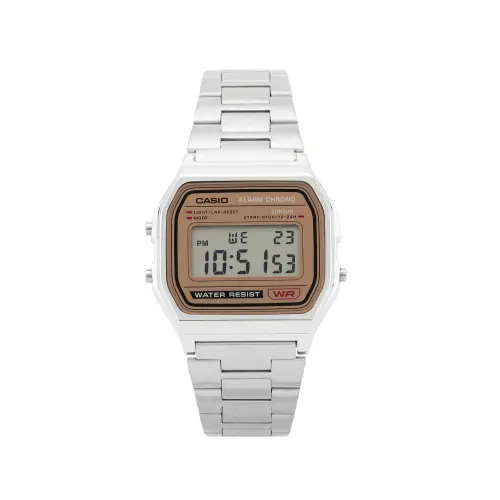 CASIO VINTAGE Quartz Movement Stainless Steel Strap Watch Unisex Gold Dial