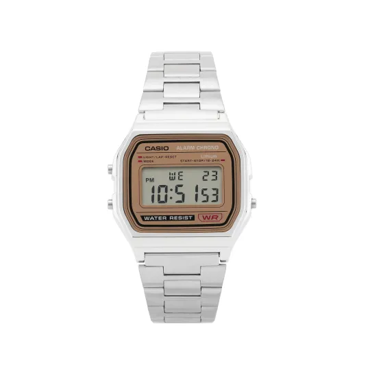CASIO VINTAGE Quartz Movement Stainless Steel Strap Watch Unisex Gold Dial