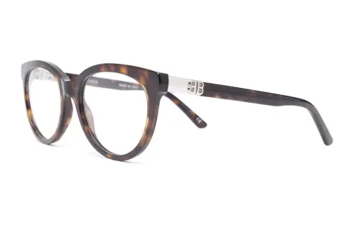 Double B logo tortoiseshell round-framed glasses