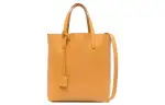SAINT LAURENT Cow Split Leather Tote Bag, Shopping Bag, Shoulder Bag, Crossbody Bag, Handbag Women's Orange