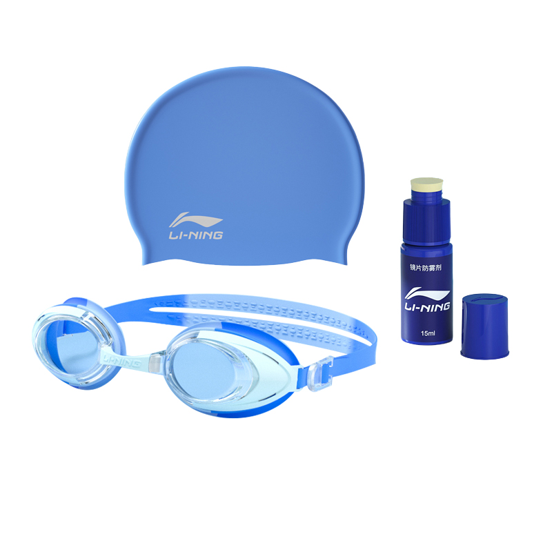 Li Ning Swim Goggles Silicone, Polycarbonate Kids' Light Blue