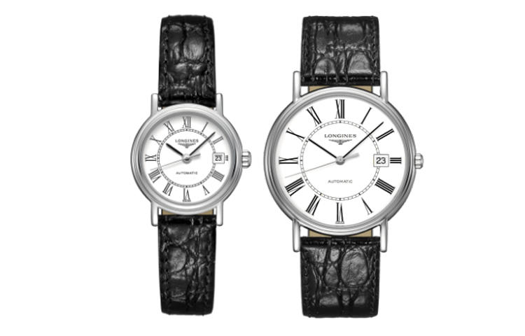 LONGINES Fashion Collection Automatic Mechanical Movement 30m Waterproof Unisex Wrist Watches 38.5mm White Dial