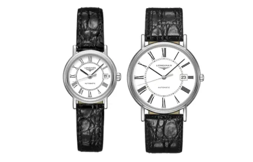 LONGINES Fashion Collection Automatic Mechanical Movement 30m Waterproof Unisex Wrist Watches 38.5mm White Dial