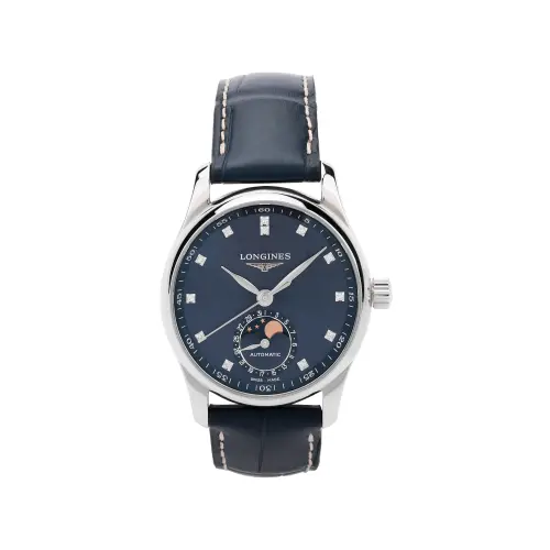 LONGINES Master Collection Automatic Mechanical Movement Women's Watch 34mm Blue Dial Stainless Steel Case