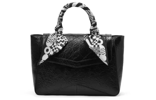 CHARLES&KEITH Scarf Canvas Series Fabric Tote Bag, Shopping Bag, Handbag, Shoulder Bag Tubas Women's Multicolor