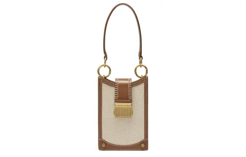 CHARLES&KEITH Silk Scarf Canvas Collection Canvas Cell Phone Pouch, Handbag, Shoulder Bag Small Women's Multicolor