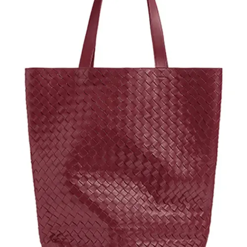 Bottega Veneta Calfskin Tote Bag, Shopping Bag, Shoulder Bag, Handbag Large Men's Burgundy