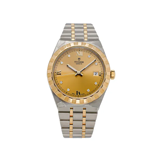 TUDOR Royal Collection Automatic Mechanical Movement Men's Watches Watch 38mm Gold Dial Matte Steel Watch Case