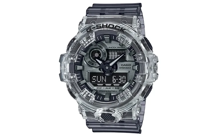 CASIO See Thru Ice Tough 1.0 Ice Toughness Quartz Movement Resin Strap Watch Men's Watches Gray Dial