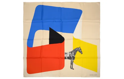 HERMES Scarves Women's Ecru